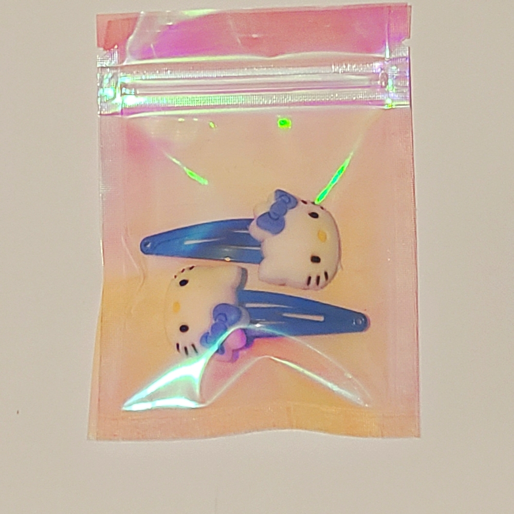 Blue Hello Kitty Hair Clips